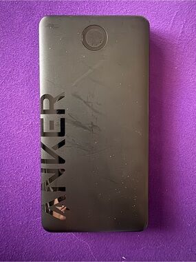 Anker Black Portable Power Bank with LED Button